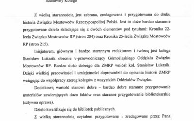 Gratulacje dla kolegi Stanisława Łukasika